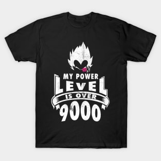 Vegeta Power Level - white print T-Shirt